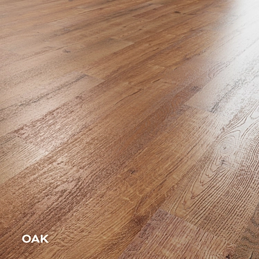 Wooden Plank Floor 15x120cm Oak-Grey 3D model image 1 