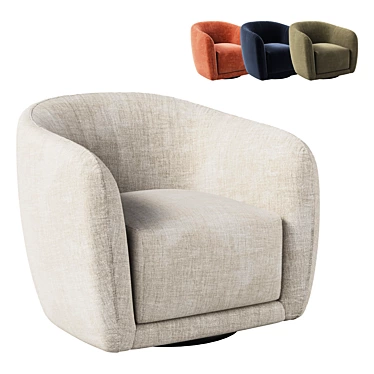 Modern Addie Swivel Armchair 3D model image 1 