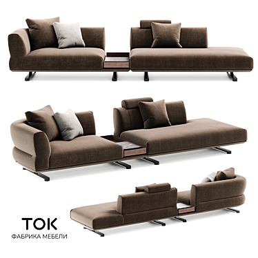 Elegant Modular Sofa Series 3D model image 1 