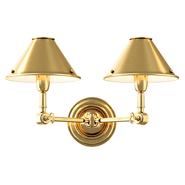 Elegant Anette Double Sconce 3D model image 1 