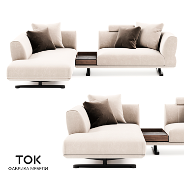 Elegant Modular Sofa Collection 3D model image 1 