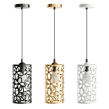 Modern Cylinder Pendant Light BORNEO 3D model image 1 