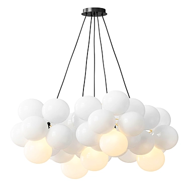 Frosted Bubble Chandelier D=85cm 3D model image 1 