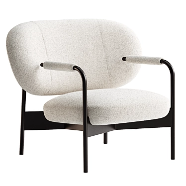 Modern Cross Lounge Chair in Millimeters 3D model image 1 