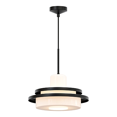 Elegant Glass Pendant Lamp 3D model image 1 