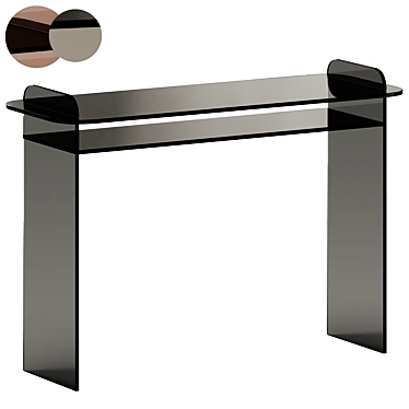 Modern Opal Glass Console Table 3D model image 1 