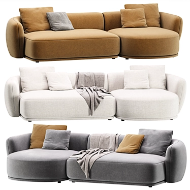 Modular Sofa Fabro by Ogogo 3D model image 1 