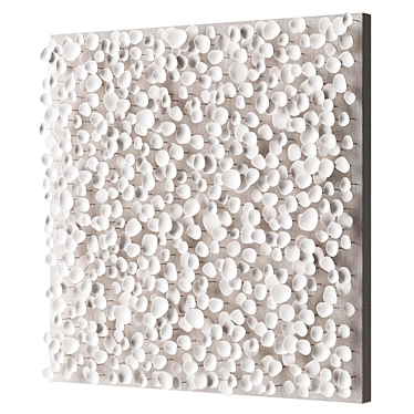 Canvas Art White Petals Print 3D model image 1 