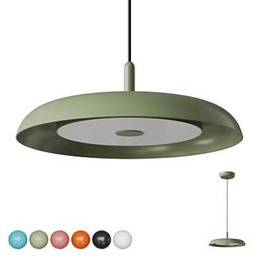 Adjustable LED Pendant Light YVES 3D model image 1 