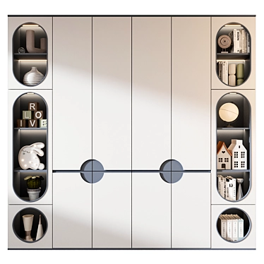 Modern Bookshelf Composition GHS-2559 3D model image 1 