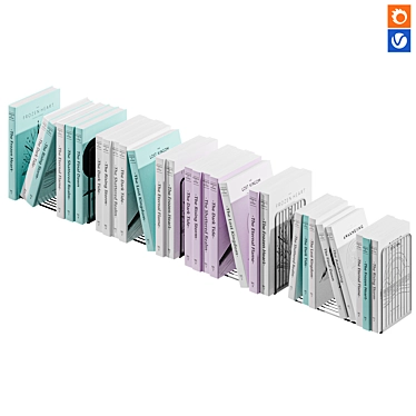 Texture-Ready Book Set Model 3D model image 1 