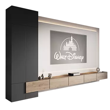 Modern TV Wall Mount Set 3D model image 1 