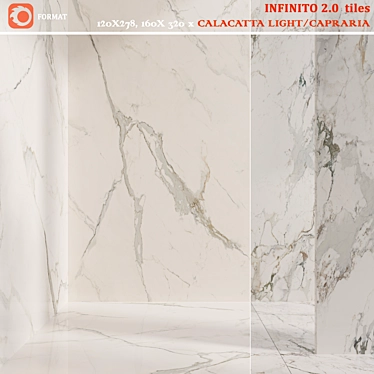 Ethereal Marble Tile Collection 3D model image 1 