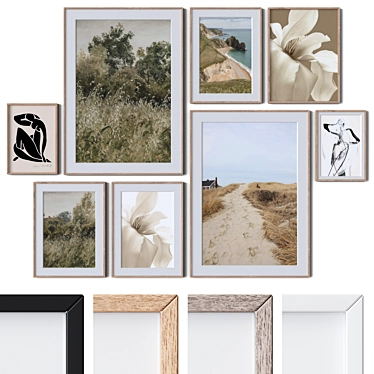 Modern Wall Art Frames Bundle 3D model image 1 