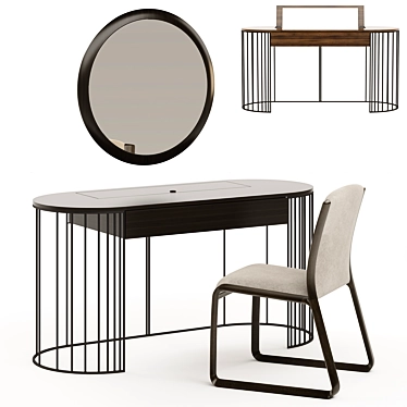 Doppler Dressing Table with Wynwood Chair By Ferre Home