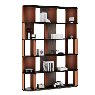 Elegant Capital Collection Bookcase Sipario 3D model image 1 