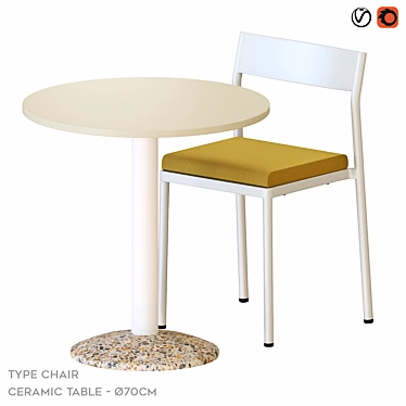 Hay Type chair and Ceramic Table