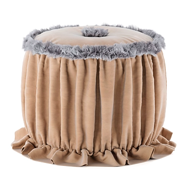 Emozioni Collection Fur Pouf 3D model image 1 