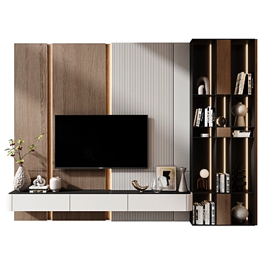 Modern TV Wall Decor 2015  3D model image 1 