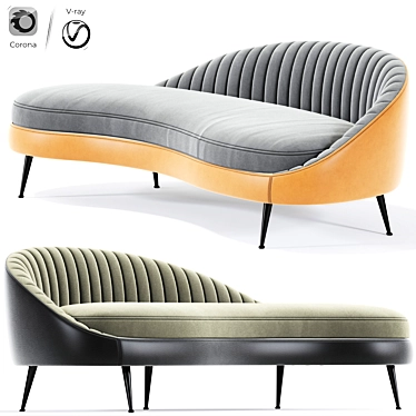 Porto Sand Lounge Curved Sofa