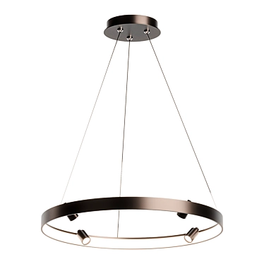 Sleek LED Pendant Lamp "Denis 3D model image 1 