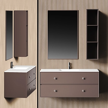 Montana Coffee Bathroom Furniture 3D model image 1 