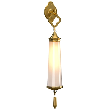 Gleaming Brass Quatrefoil Sconce 3D model image 1 