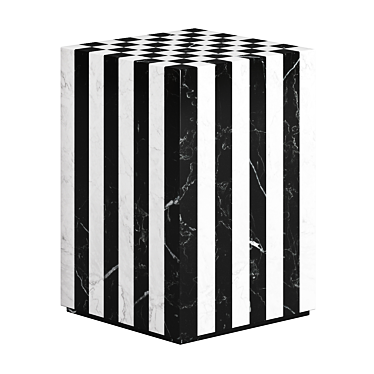 Marble Game Side Table | Minimalist Statement 3D model image 1 