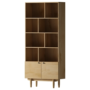 Orland Wooden Shelf Unit 3D model image 1 