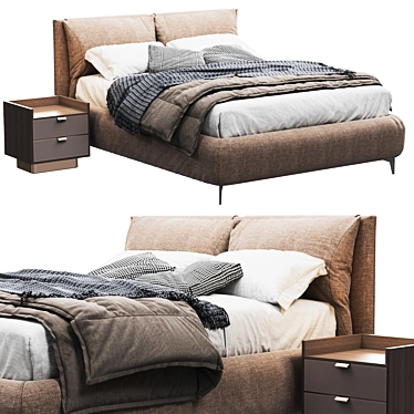 Perdormire Osaka Bed Set 3D model image 1 