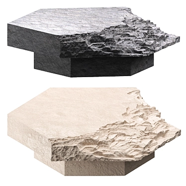 Custom Stone Table 3D model image 1 