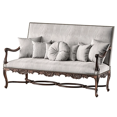  Elegant Louis Sofa 2347 3D model image 1 