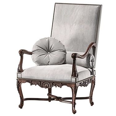 Luxury Louis Armchair: Design Elegance 3D model image 1 