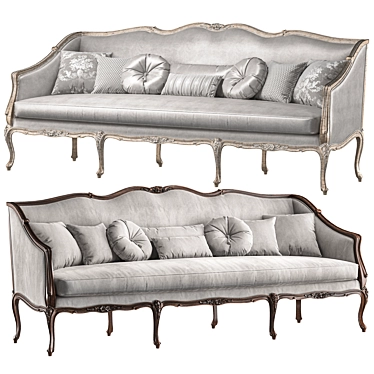 Elegant Provincial Art Sofa 3D model image 1 