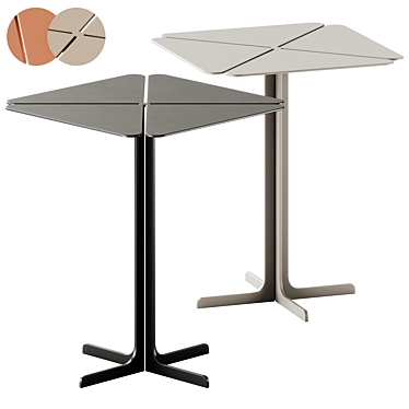 Flou Lucky Square Metal Table 3D model image 1 