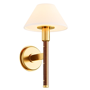 Riveted Wood Sconce: Radford Inspiration 3D model image 1 