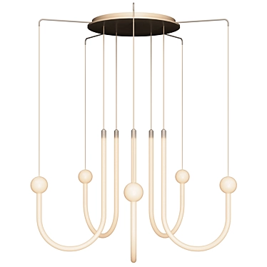  Modern Unwrapped Chandelier Design 3D model image 1 