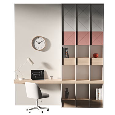 2014 Office Furniture Set 3D model image 1 