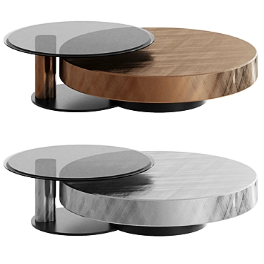 Elegant Cattelanitalia Arena Coffee Table 3D model image 1 