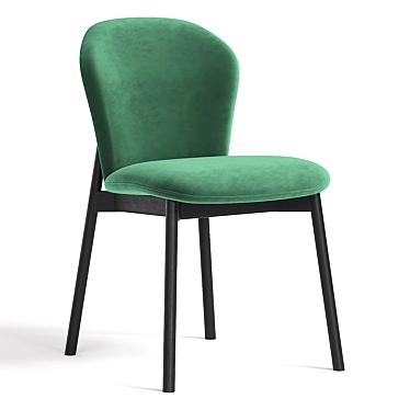 FIN TIMBER UPHOLSTERED SIDE CHAIR