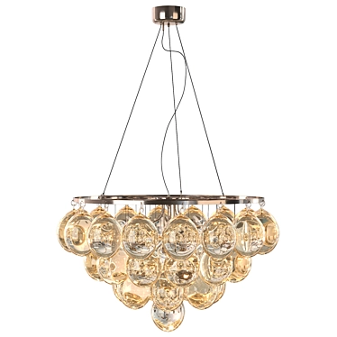 Swedish Designed Amber Pendant Light 3D model image 1 