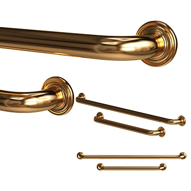 Sleek Ansel Drawer Pull 3D model image 1 