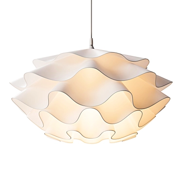 Sleek White Pendant Light 3D model image 1 