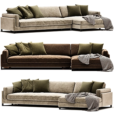 Davis IN Sofa: Modern Elegance 3D model image 1 