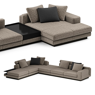 Elegant Sofa by Luzaro 3D model image 1 