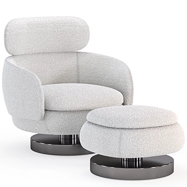  Minotti Vivienne Chair Ottoman 3D model image 1 