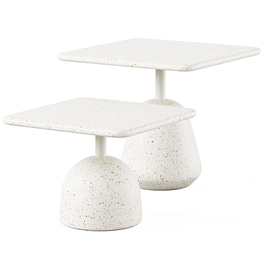 Terrazzo Square Coffee Table by La Forma 3D model image 1 