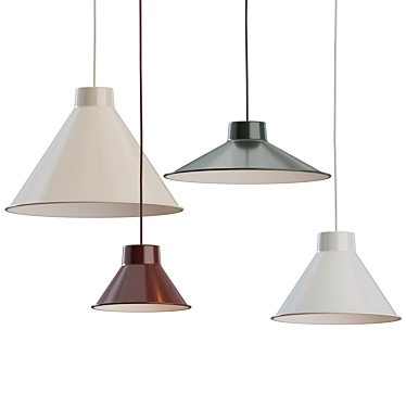 Modern Muuto Pendant Lamps Set 3D model image 1 