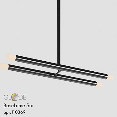 BaseLume Six Minimalist Steel Lamp 3D model image 1 