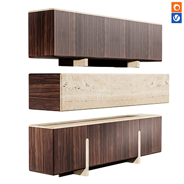 Elegant Roche Bobois PALATINE Sideboard 3D model image 1 